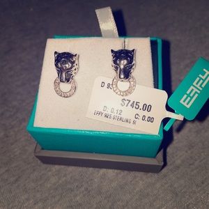 EFFY panther diamond earrings